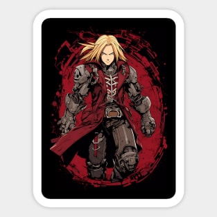 fullmetal alchemist brotherhood- edward elric action figure Sticker